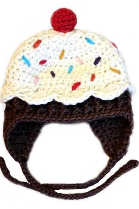 Love Crochet Art Crochet Baby Cap Baby Beanie Cupcake Cap 